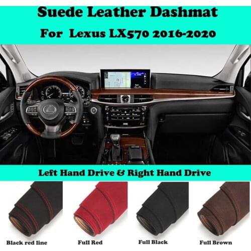 For Lexus LX570 LX 570 450D 2016-2020 Suede Leather Dashmat Dashboard Cover Pad Dash Mat Car-Styling Carpet Accessories LHD RHD