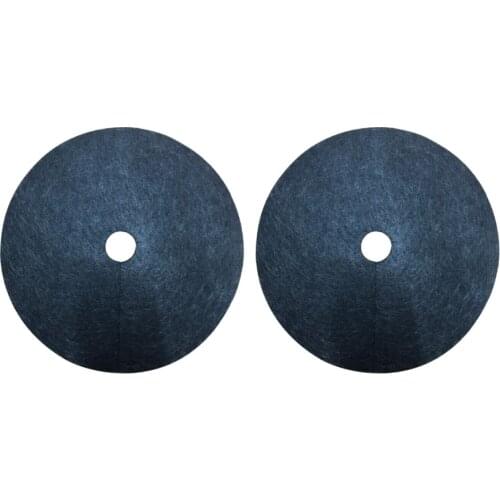 Tree Weed Barrier Mat Landscape Fabric Mulch Ring 2 Pack Non-Woven 24 Inch Biodegradable Gardening Black Durable