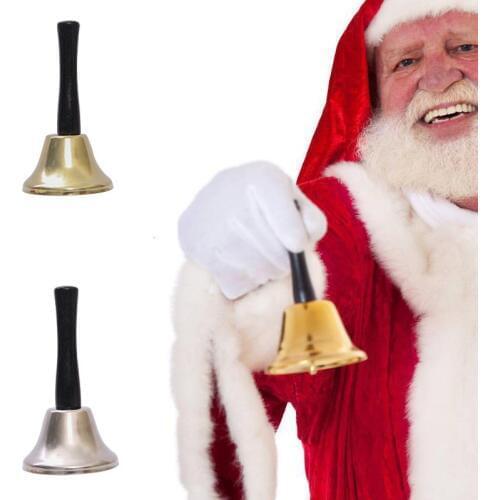 Metal Christmas Hand Bell Noble Reception Dinner Party Decor Jingle Bells Christmas Tree Decorations for Home Accessories Crafts