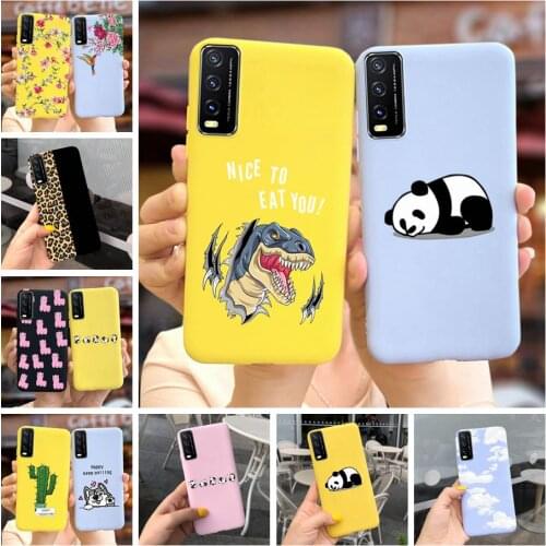 Cute Cartoon Cover For Vivo Y20 Y20i Y20s Y20G Case Soft Silicone Phone Cases For Vivo Y12s Y11s Back Cover 6.51'' Fundas Bumper