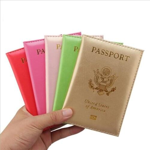 Fashion PU Leather USA Passport Case Travel Passport Holder American Wallet Covers Passports US Passport Case