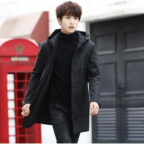 2019 Winter Jacket men hooded Large Parka Hombre long Jacket coat cashmere mens windbreaker Parkas cotton youth clothing