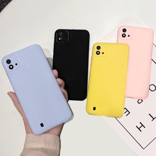 Realme C20 Case Soft Slim Cute Candy Back Cover For Oppo Realme C20 C 20 Phone Case RealmeC20 Bumper 6.5'' Full Coque TPU Fundas