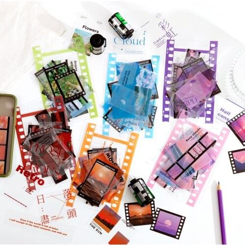 Dimi 45 Pcs INS Style PET Sticker Pack Sky Landscape Theme Decoration Diary DIY Phone Scrapbooking Collage Stationery Stickers