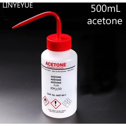 LINYEYUE 500ml Plastic Acetone Washing Bottle Blow Wash Squeezy Laboratory Bottle