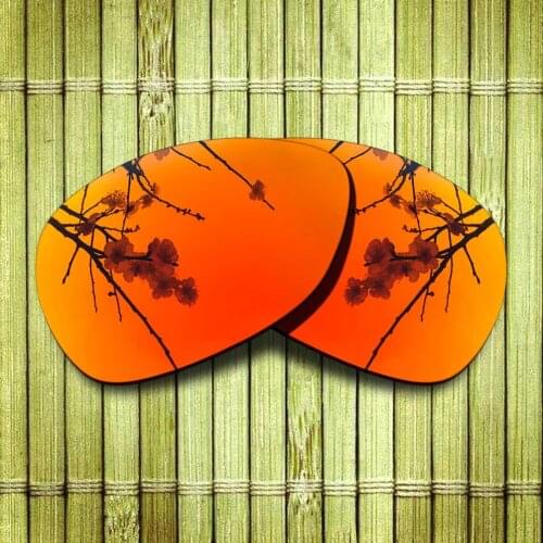 Polarized Replacement Lense For-Oakley Feedback Sunglasses Frame True Color Mirrored Coating - Fire Red Color Options