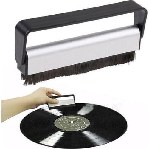 Practical Vinyl Antistatic Carbon Fiber Record Dust Cleaner Brush Turntable Fibre Small Cleaning Brush Portable Durable