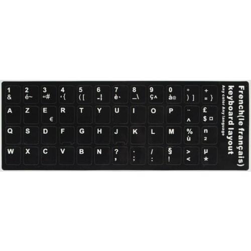 PVC Laptop Desktop Keyboard sticker For Spain/English/Russian/French with 10 to 17inch PC Laptop Dropshipping laptop stickers