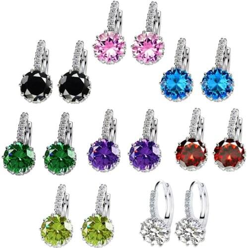 Sterling Silver New Fashion Women Earrings Rhodium Plated Silver Dangling Drop Earrings Jewelry Gifts Wedding Jewelry For Women