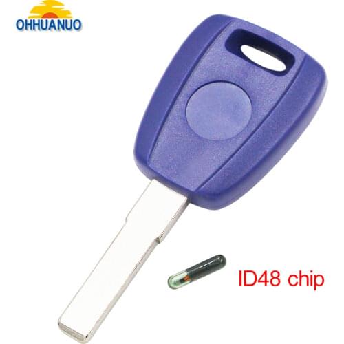 Transponder Key Blank with ID48 Chip id48 for Fiat Punto Stilo Bravo Doblo Panda Scudo