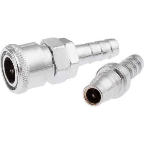 2Pcs Iron Pneumatic Fittings Air Line Hose Compressor Connector Quick Release Coupler Air Line Fittings for 10mm Hose SH30 PH30