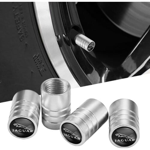 1Set Car Styling Metal Wheel Tire Valve Caps Dust Accessories For Jaguar XEL F-TYPE XFL F-PACE E-PACE I-PACE XF