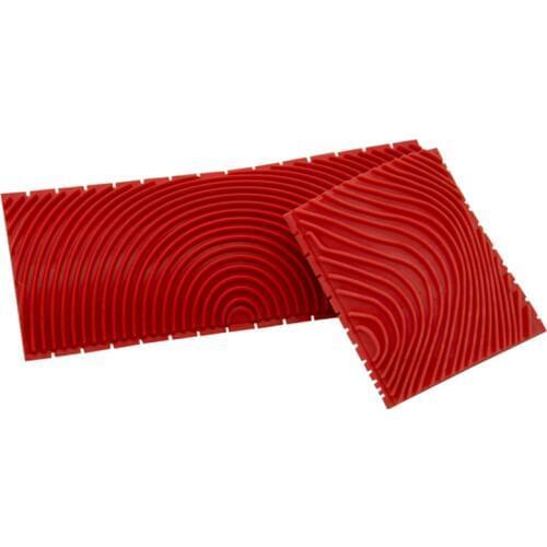 2Pcs 3 Inch+6 Inch Red Imitation Wood Grain Paint Roller Brush Wall Decoration Tool sets Wall Texture Art Painting Tool Set