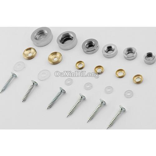 200PCS Solid Brass Advertisement Nails Acrylic Glass Mirror Nails Screws Covers Caps DIY Decorative Hardware