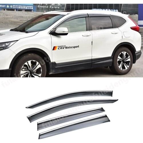 4pcs For Honda CRV CR-V 2017-2019 Window Visor Vent Shade Sun Rain Guard Door Visor Car Styling accessories