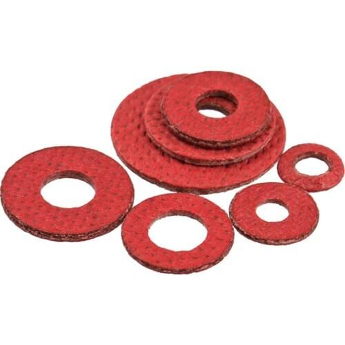 500Pcs/set M2 M2.5 M3 M4 M5 M6 M8 Steel Flat Pad Insulation Washers Red Steel Paper Meson Gasket Spacer Insulating Spacers Kit