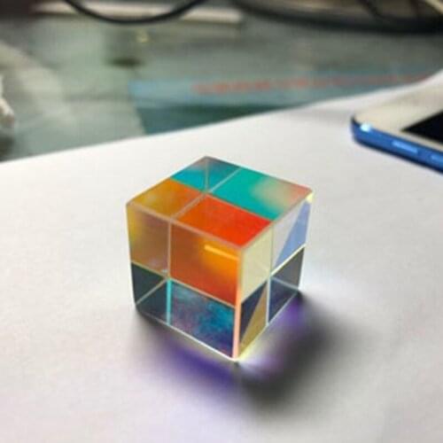 8mm Cubic Science Cube Optical Prisma Photography with Hexahedral Prism Home Decoration Prism Glass