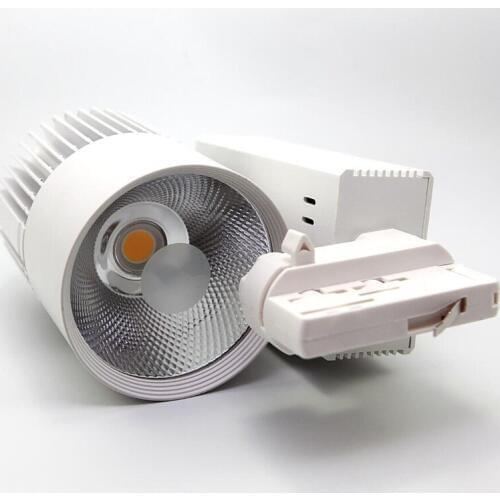 8X Dimmable 4 Wires 3 Phase 35W COB LED Spotlight Rail Light 4 Line LED Track Lights Commerical Lighting Replace Halogen Lamps