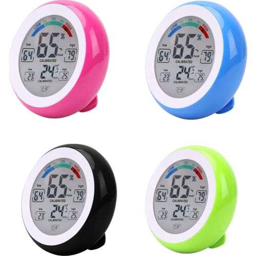 Digital Thermometer Hygrometer, Indoor Temperature Humidity Meter Detector, Color LCD Touch Screen Electronic Thermometer 40%off