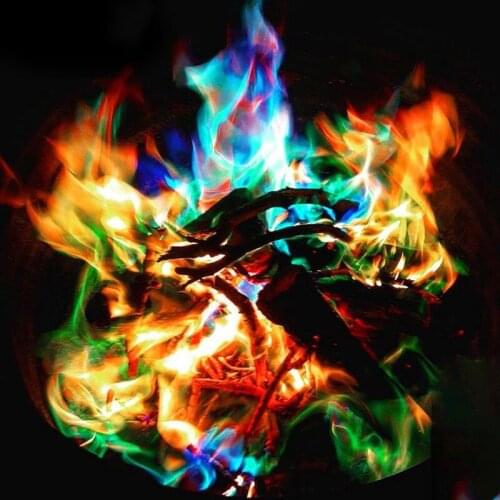 Colorful flame powder bonfire party mysterious fire color flame outdoor party fireplace powder magic pyrotechnic toy