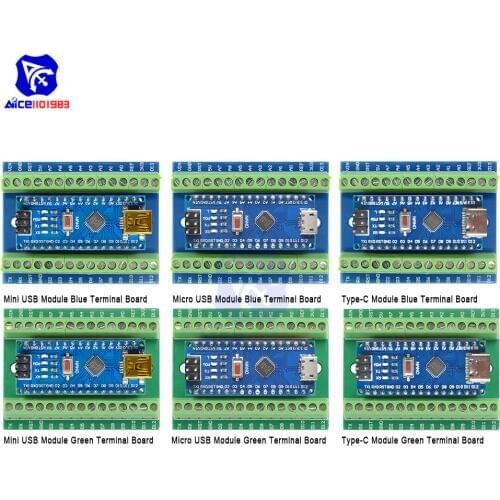 Diymore Type-C/Micro USB/Mini USB CH340 CH340G NANO V3.0 ATMEGA328P-MU Microcontroller Module Nano Terminal Adapter for Arduino
