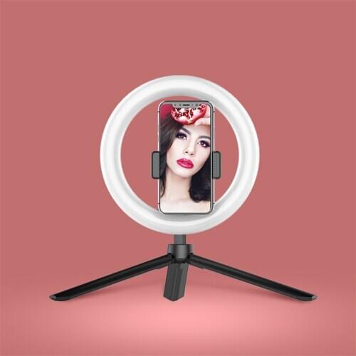 Photo Studio Selfie 10.23/8 inches LED Ring Light with Mobile Phone Holder for Youtube Live Stream Makeup Live Mobile Holder