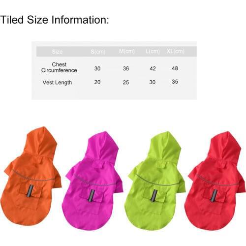 Dog Raincoat Dog Waterproof Dog Rain Coat for Dogs Cats Summer Outdoor Pet Rain Coat with Pockets Hoody Waterproof Jackets
