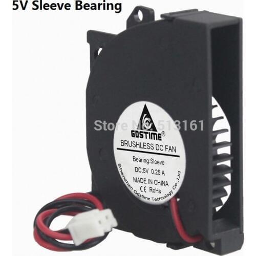 Gdstime 50mm 5cm 2Inches 5V Blower Fan Sleeve Bearing 50x40x10mm DC Brushless Cooling Fan For PC Laptop Computer