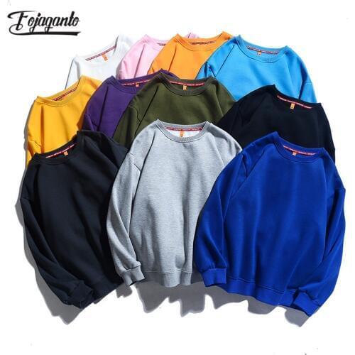 FOJAGANTO Quality Brand Men Solid Color Sweatshirt Men‘s Casual Hoodie Sweatshirts Autumn New Male Warm Long Sleeve Sweatshirt