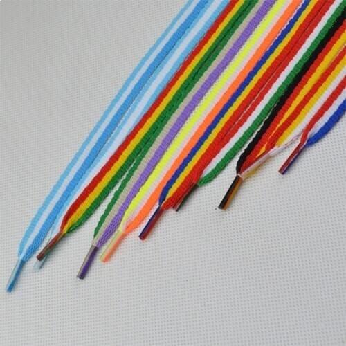 Fashion Colorful Cotton Shoe Laces 115CM Long Rope Laces Sport Shoelaces For Sneakers One Pair Free Shipping