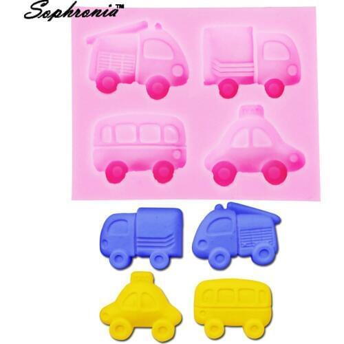 Sophronia F1152 Cartoon Car 1pcs UV Resin Silicone Mold for decorative-craft Jewelry Flower Dried Epoxy Resin