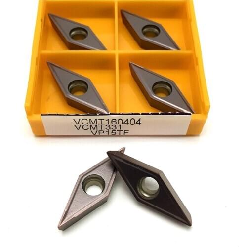 10PCS VCMT160404 VCMT160408 UE6020 VP15TF internal Turning Tools Carbide insert Lathe Tool VCMT 160404/160408 turning insert