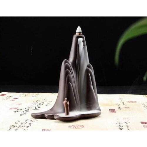 Folk / Mountain / Decoration incense burner burning incense holder incense backflow burner waterfall Decor , meditation Active