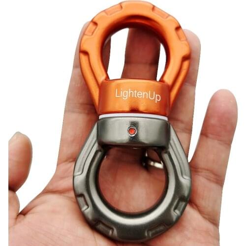 Outdoor Safety Rock Climbing Universal Ring Aerial Yoga 360 Degree Rotational Connector Device Rope Swivel Connector