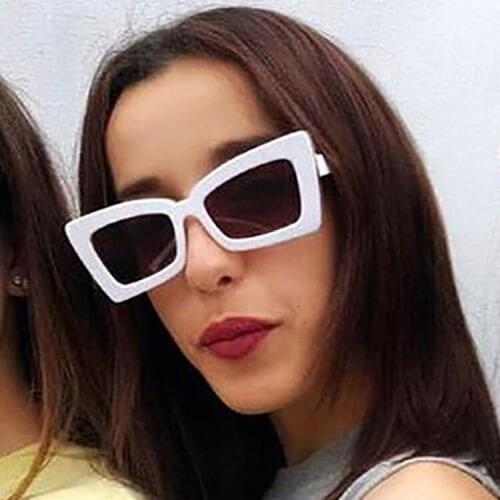 New Fashion Women Square Sunglasses Ladies Goggle Shades Vintage Brand Designer Sun Glasses UV400 Eyewear Female Oculos De Sol