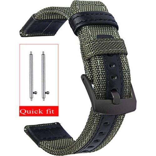 Watchband for Galaxy Watch 42mm/Garmin Vivoactive 3/Ticwatch E/Amazfit Bip 20mm Nylon Sport Replacement Wrist Bracelet band