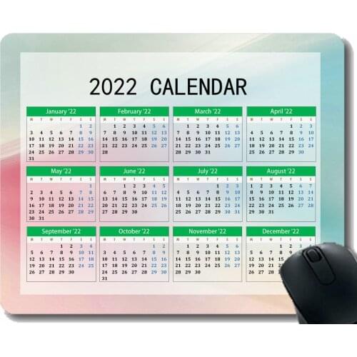 Special Design 2022 Calendar Mouse Pad,Transfusion Colors Color Light Beauty Style Anti Slip Rubber Mousepads