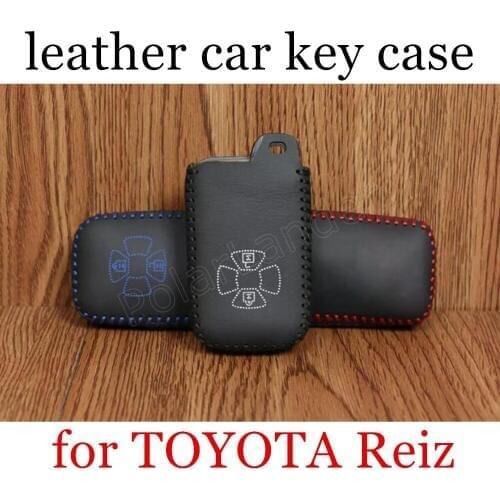 Only Red new style Hand sewing DIY car styling Car key cover car key case Genuine leather fit for TOYOTA Reiz