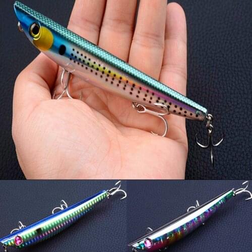 Water surface Sinking Pencil Fishing Lure 18.2g 12cm Lures Treble Hooks Slim Hard Artificial Bait Fishing Lures Wobble