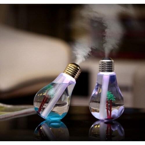 400ml LED Lamp Air Ultrasonic Humidifier for Home Essential Oil Diffuser Atomizer Air Freshener Mist Maker with LED Night Light