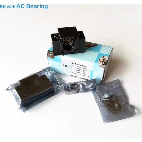 High Accuracy C5 Ball screw End Support BK with P5 Angular Contact Bearing BK10 BK12 BK15 BK20 BF10 BF12 BF15 BF20 BSTAUTOMATION