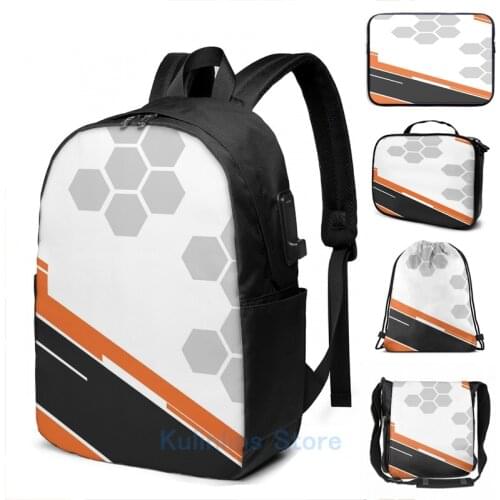 Funny Graphic print CS GO Asiimov skin 2019 USB Charge Backpack men School bags Women bag Travel laptop bag