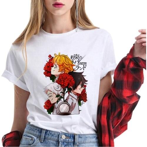 The Promised Neverland T Shirt Janpanese Anime Cartoon Emma Norman Ray Graphic Tees Men/women Summer Tops Unisex T-shirt Male