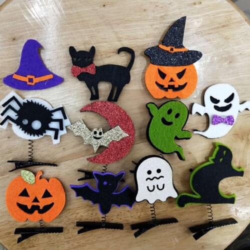 Girl Halloween Stereo Devil Hairgrips Headband Hairband Headwear Accessories Horns Ears Hairpins Barrettes Pumpkin Ghost Clip