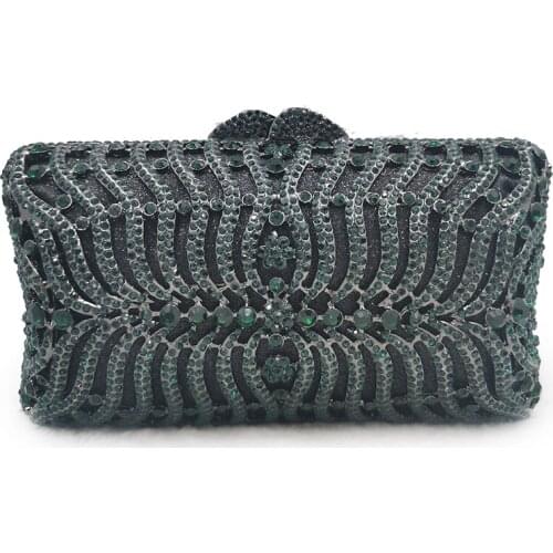 XIYUAN Gold Metal Evening Purse Wine Red Clutch Bag Fashion Women’s Chain Shoulder Handbags Elegant Party Prom Wedding Purse