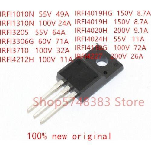 10PCS/LOT IRFI1010N IRFI1310N IRFI3205 IRFI3306G IRFI3710 IRFI4019HG IRFI4019H IRFI4020H IRFI4024H IRFI4110G IRFI4212H IRFI4227
