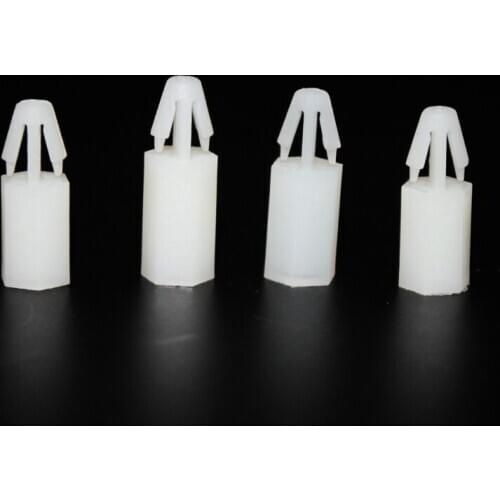 100Pcs M3 PUSH IN Spacing Screws Fixed Nylon Standoff Spacer Pillar For PCB Board with Female Thread
