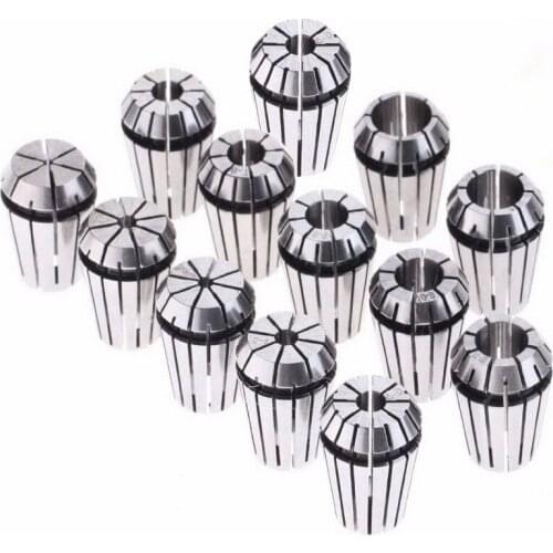 13 Pieces 1-1m Er20 Collet Chucks Workpiece Clamping Milling Lathe Inch Elastic Collet Engraving Machine Accessories