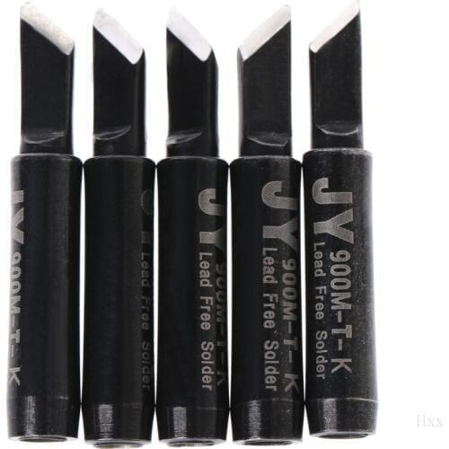 5 Pcs Lead Free Solder Soldering Tip 900M-T-K For Hakko Saike 936 852d+ 909D ESD Hxx