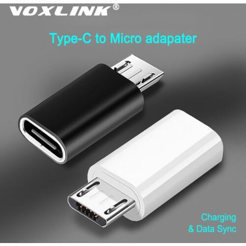 VOXLINK USB C To Micro Adapter Alloy Case Android Micro USB Connector To Type C For Sumsung Huawei For Xiaomi phone Adaptors